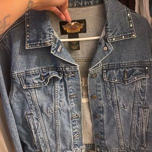 Size medium female Harley Davidson denim jacket